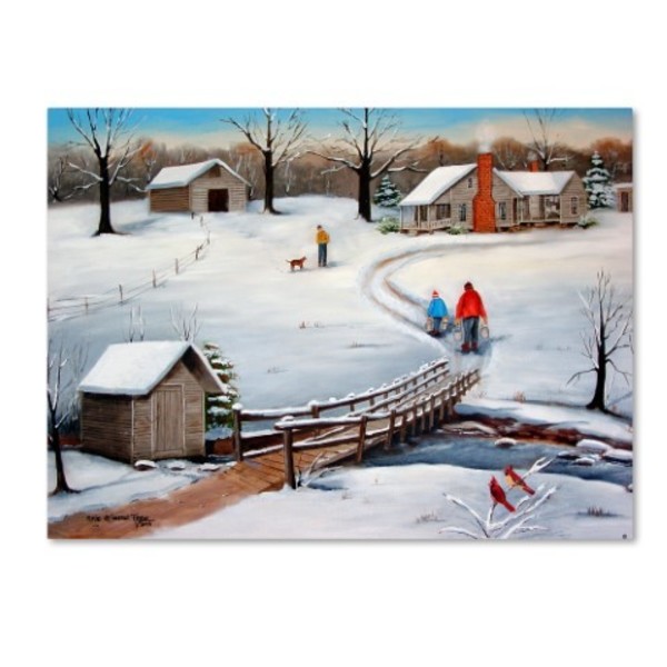 Trademark Fine Art Arie Reinhardt Taylor 'Old Springhouse In Winter' Canvas Art, 18x24 ALI15608-C1824GG